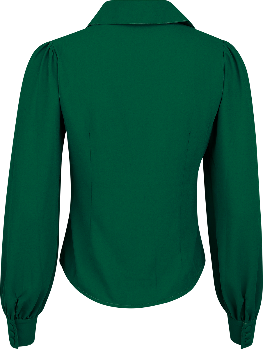 Chemisier Rockabilly de Voodoo Vixen - Peter Pan Collar Blouse - XS à 4XL - pour Femme - vert - Voodoo Vixen - View 2