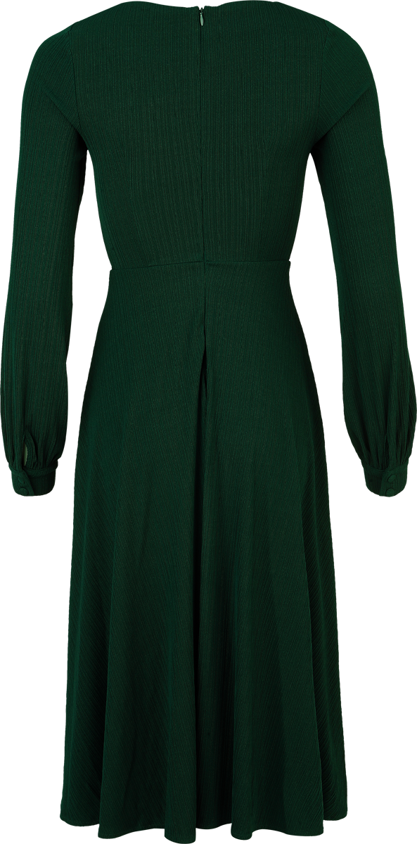Robe mi-longue Rockabilly de Voodoo Vixen - Textured Knit Flare Dress - XS à 4XL - pour Femme - vert - Voodoo Vixen - View 2