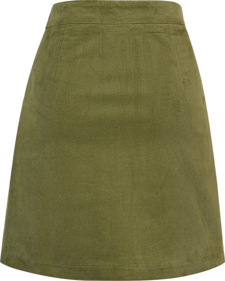 Jupe courte Rockabilly de Voodoo Vixen - Mini-jupe en velours côtelé avec fermeture éclair - XS à XXL - pour Femme - vert - Voodoo Vixen - View 2