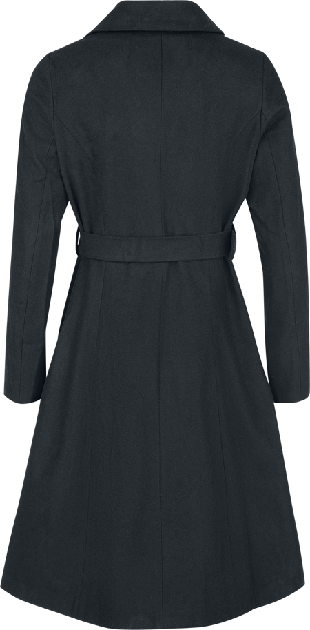 Manteaux Rockabilly de Jawbreaker - Manteau ceinturé avec broderie Soleil & Lune - XS à 4XL - pour Femme - noir - Jawbreaker - View 2