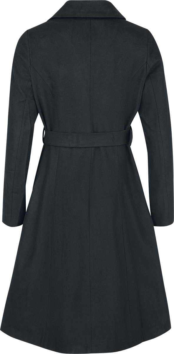 Manteaux Rockabilly de Jawbreaker - Manteau ceinturé avec broderie Soleil & Lune - XS à 4XL - pour Femme - noir - Jawbreaker - View 2