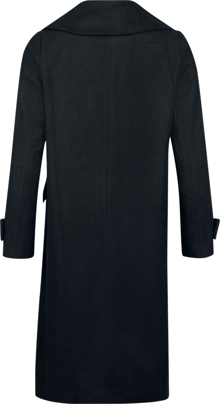 Manteaux Rockabilly de Jawbreaker - Manteau court croisé à double boutonnage avec bordure en dentelle - XS à 4XL - pour Femme - noir - Jawbreaker - View 2