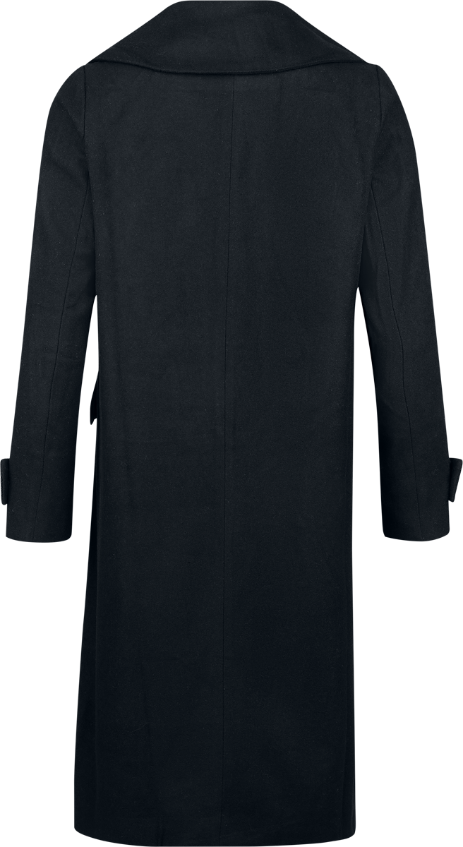 Manteaux Rockabilly de Jawbreaker - Manteau court croisé à double boutonnage avec bordure en dentelle - XS à 4XL - pour Femme - noir - Jawbreaker - View 2