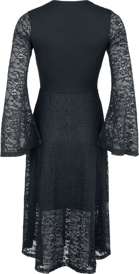 Robe longue Gothic de Jawbreaker - Robe midi en dentelle avec boutons sur le devant - XS à 4XL - pour Femme - noir - Jawbreaker - View 2