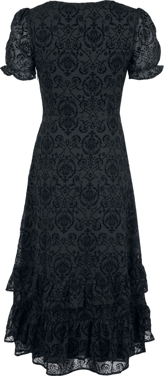 Robe longue Gothic de Jawbreaker - Robe longue avec ourlet à volants - XS à S - pour Femme - noir - Jawbreaker - View 2