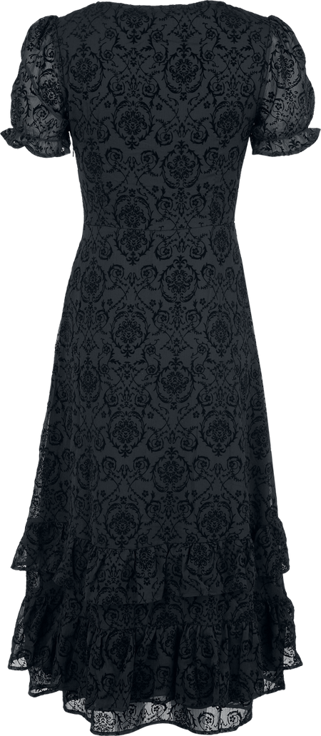 Robe longue Gothic de Jawbreaker - Robe longue avec ourlet à volants - XS à S - pour Femme - noir - Jawbreaker - View 2