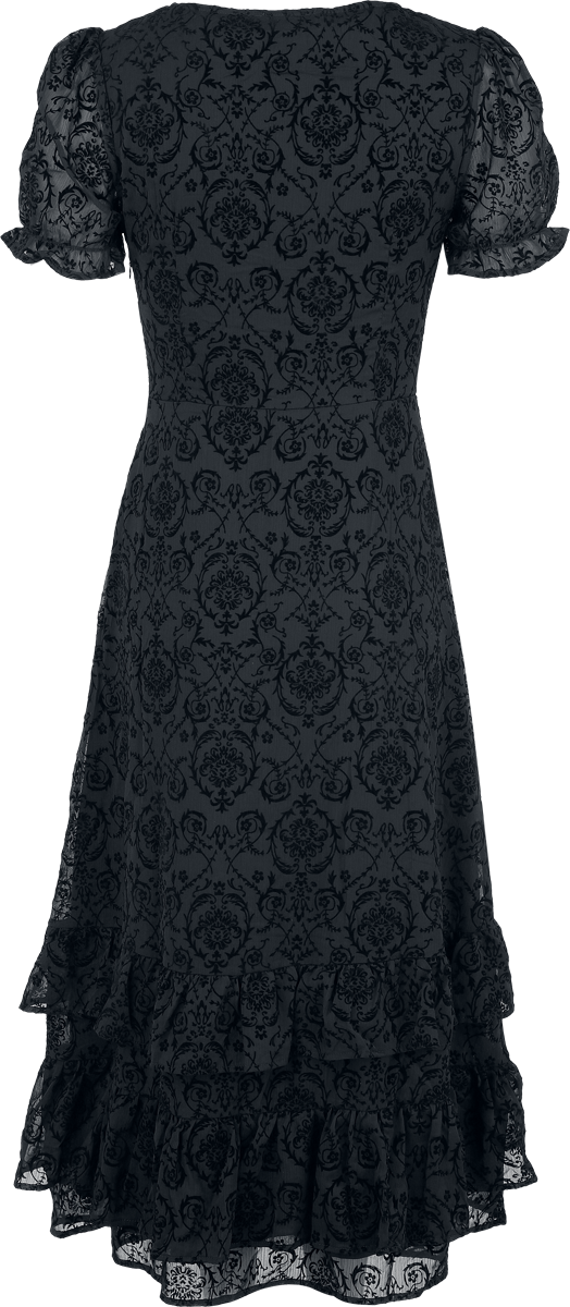Robe longue Gothic de Jawbreaker - Robe longue avec ourlet à volants - XS à S - pour Femme - noir - Jawbreaker - View 2