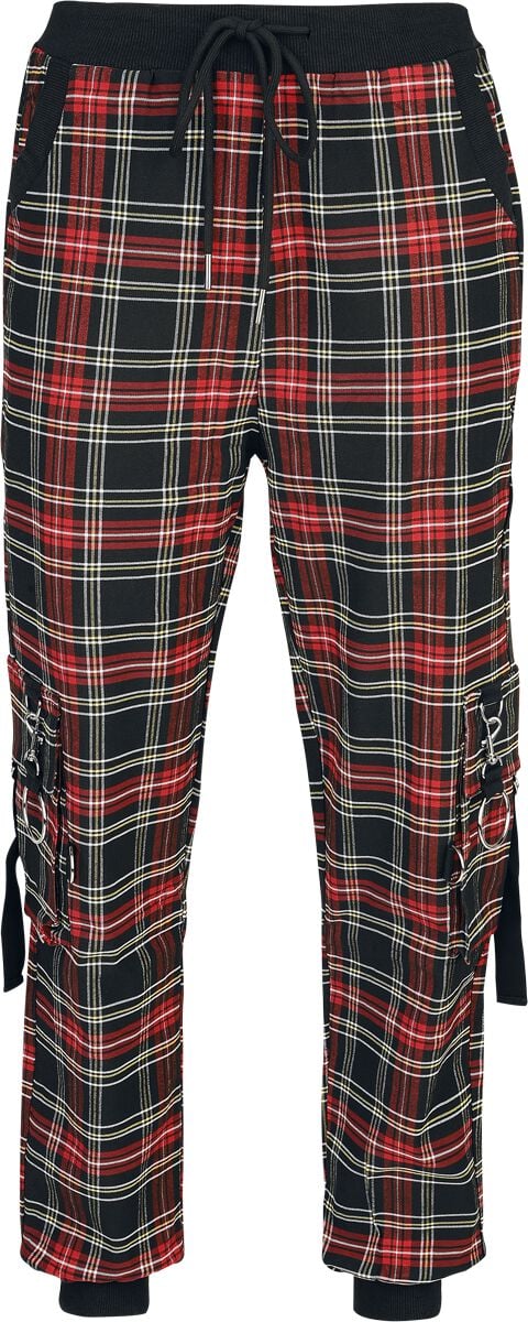 Pantalon en toile  de Jawbreaker - Jogging Cargo - Tartan - XS à M - pour Femme - noir/rouge - Jawbreaker
