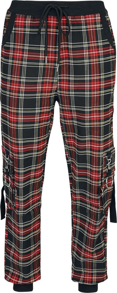 Pantalon en toile  de Jawbreaker - Jogging Cargo - Tartan - XS à M - pour Femme - noir/rouge - Jawbreaker