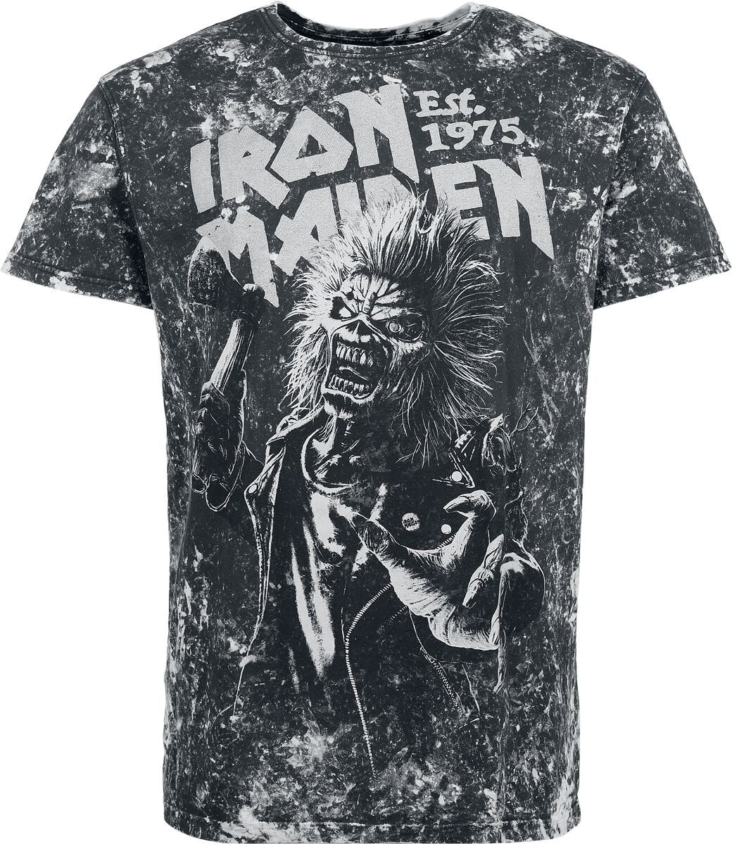 T-Shirt Manches courtes  de Iron Maiden - Eddie - S à 3XL - pour Homme - noir/gris - Iron Maiden