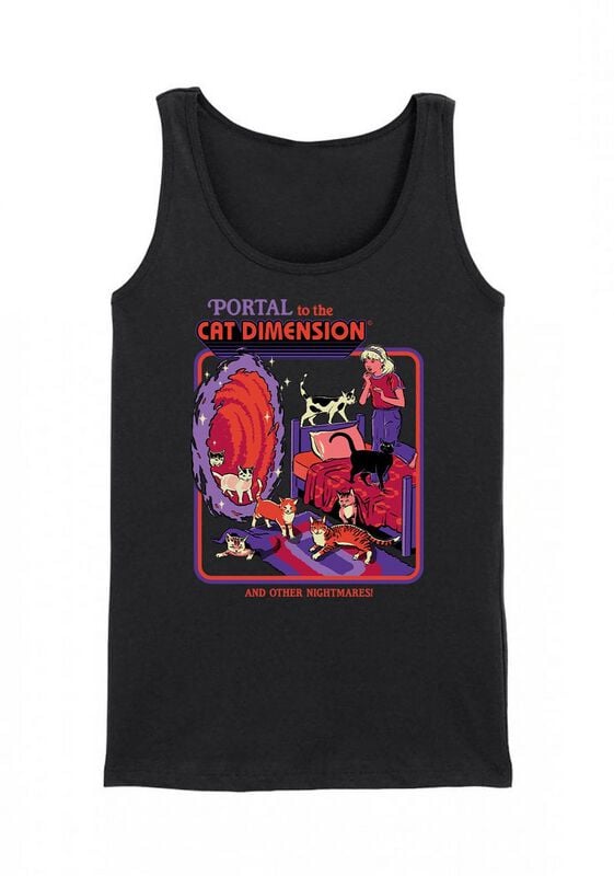 Top Fun de Steven Rhodes - Portal to the cat dimension - S à XXL - pour Femme - noir - Steven Rhodes