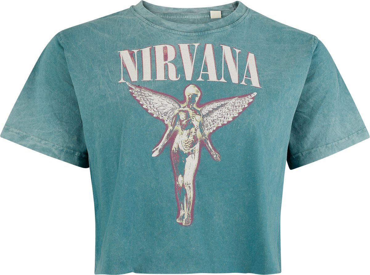 T-Shirt Manches courtes  de Nirvana - Angel - S à 3XL - pour Femme - bleu - Nirvana