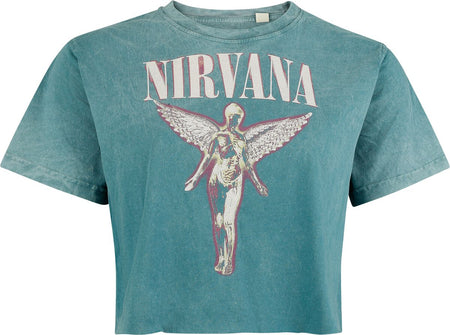 T-Shirt Manches courtes  de Nirvana - Angel - S à 3XL - pour Femme - bleu - Nirvana