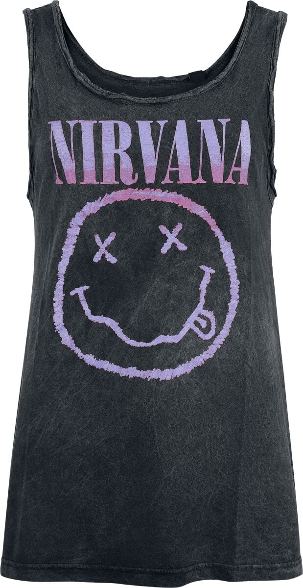 Top  de Nirvana - Smiley - S à L - pour Femme - noir - Nirvana