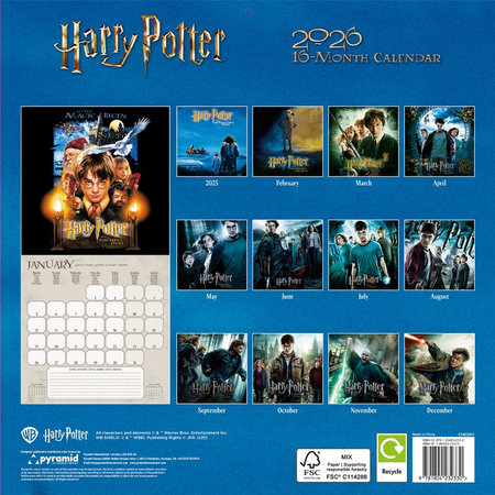 Calendrier mural  de Harry Potter - Calendrier Mural 2026 - pour Unisexe - multicolore - Harry Potter - View 2