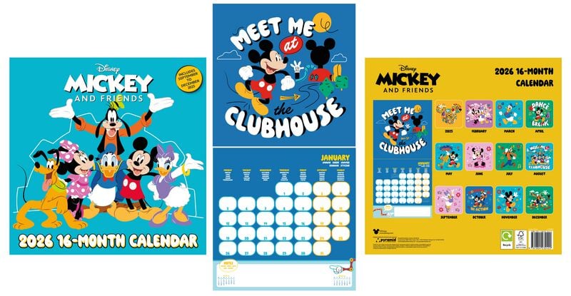Calendrier mural Disney de Mickey & Minnie Mouse - Calendrier Mural 2026 - pour Indifférent - multicolore - Mickey & Minnie Mouse
