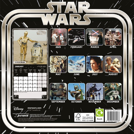 Calendrier mural  de Star Wars - Calendrier Mural 2026 - pour Unisexe - multicolore - Star Wars - View 2