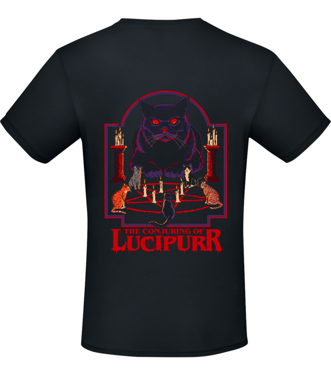 T-Shirt Manches courtes Fun de Steven Rhodes - Lucipurr - S à XXL - pour Homme - noir - Steven Rhodes - View 2
