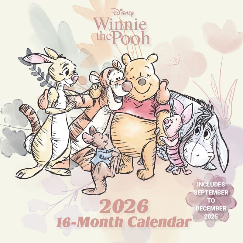 Calendrier mural Disney de Winnie L'Ourson - Calendrier Mural 2026 - pour Unisexe - multicolore - Winnie L'Ourson