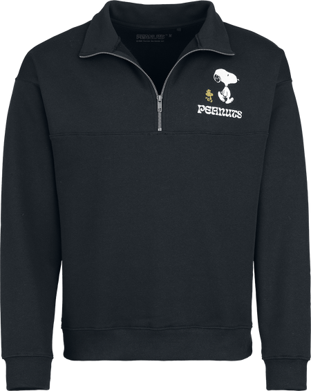 Sweat-shirt  de Snoopy - Peanuts - Snoopy & Woodstock - Pull Semi-Zip - S à 3XL - pour Homme - noir - Snoopy - View 2