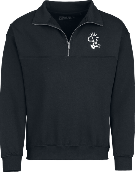Sweat-shirt  de Snoopy - Peanuts - Woodstock - Pull Semi-Zip - S à 3XL - pour Homme - noir - Snoopy - View 2