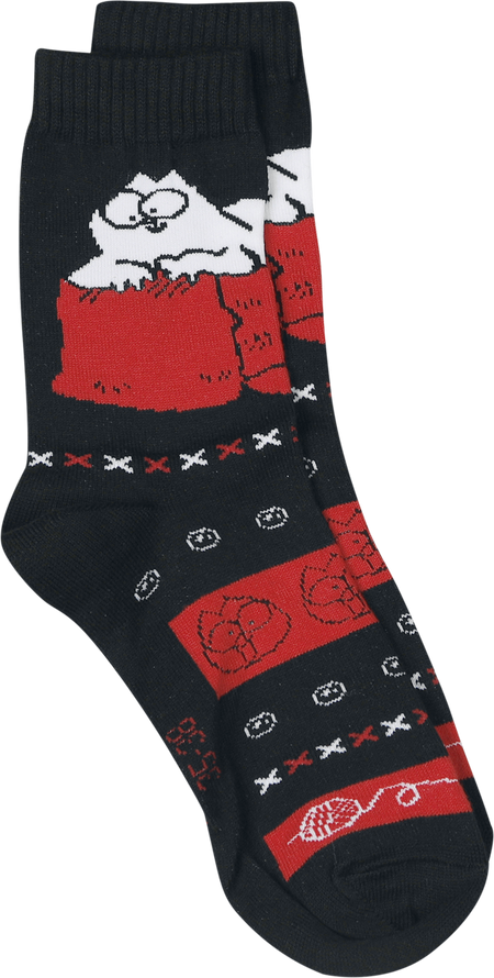 Chaussettes  de Simon's Cat - Simon's Cat - Lot de 2 - EU35-38 à EU 39-42 - pour Unisexe - multicolore - Simon's Cat - View 2