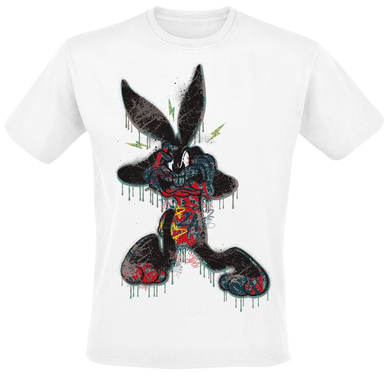 T-Shirt Manches courtes  de Looney Tunes - Bugs Bunny - Dripping Paint - M à 3XL - pour Homme - blanc - Looney Tunes