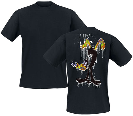 T-Shirt Manches courtes  de Looney Tunes - Daffy Duck - Poirier Peinture - M à 3XL - pour Homme - noir - Looney Tunes