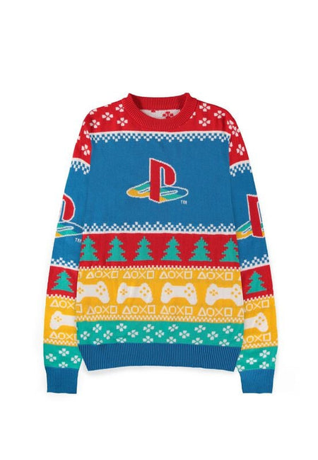 Pull de Noël Gaming de Playstation - Logo Playstation - S à M - pour Homme - multicolore - Playstation