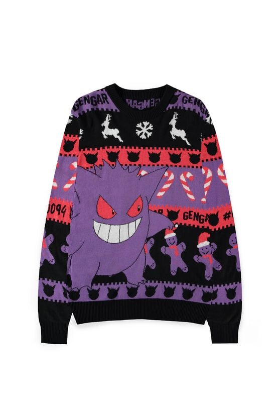 Pull tricoté Gaming de Pokémon - Pokémon - Ectoplasma - S à XL - pour Homme - multicolore - Pokémon