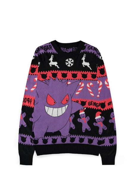 Pull tricoté Gaming de Pokémon - Pokémon - Ectoplasma - S à XL - pour Homme - multicolore - Pokémon
