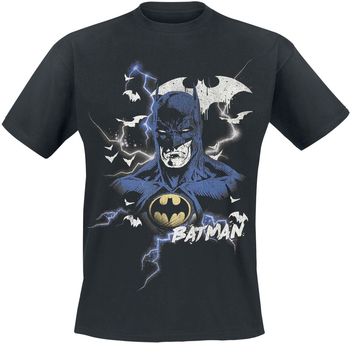 T-Shirt Manches courtes  de Batman - Serious Face - M à 3XL - pour Homme - noir - Batman