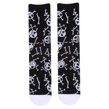 Chaussettes Disney de L'Étrange Noël De Monsieur Jack - Bones - S-M à L-XL - pour Unisexe - noir/blanc - L'Étrange Noël De Monsieur Jack