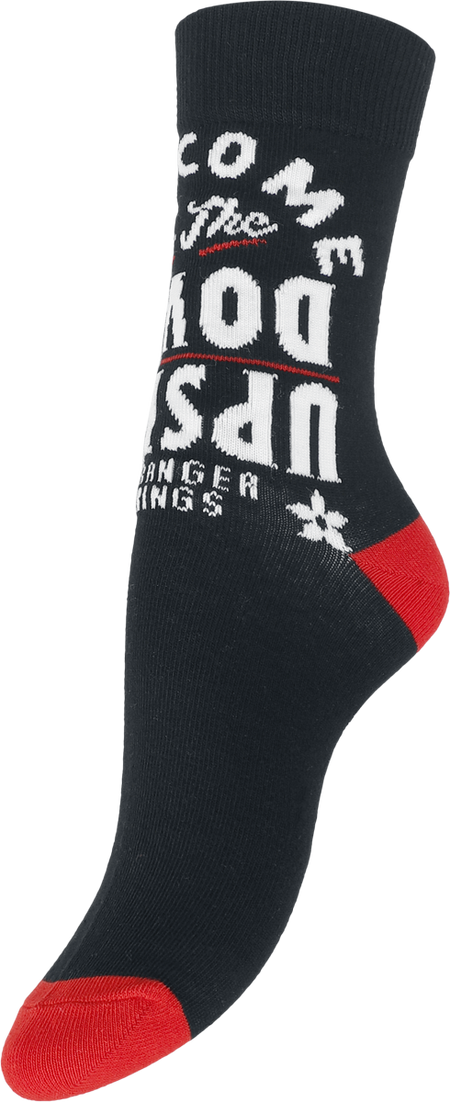 Chaussettes  de Stranger Things - Upside Down - S-M à L-XL - pour Unisexe - noir/rouge/blanc - Stranger Things - View 2