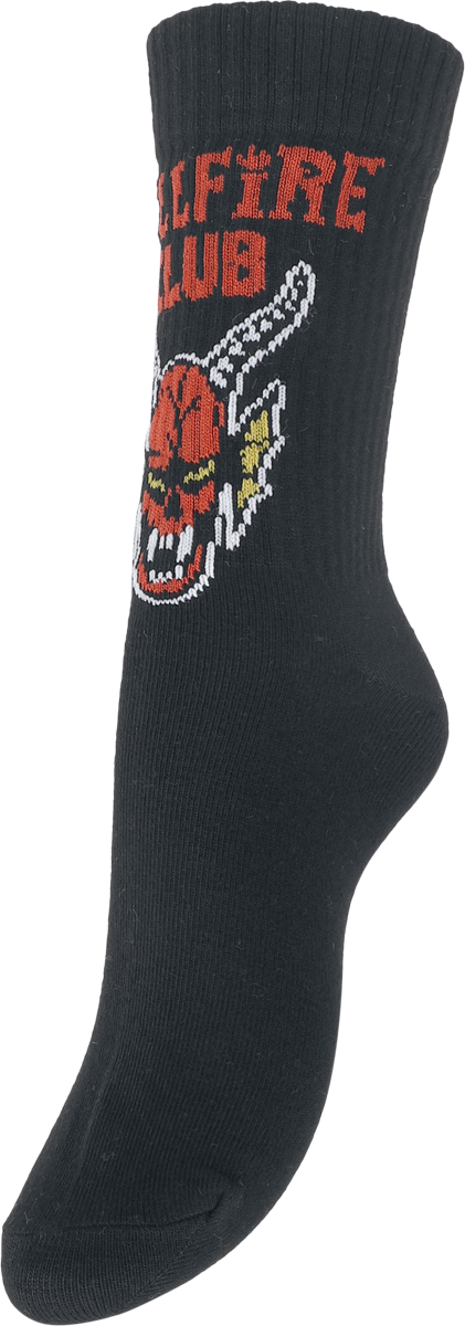 Chaussettes  de Stranger Things - Hellfire Club - S à L - pour Unisexe - noir/rouge/blanc - Stranger Things - View 2