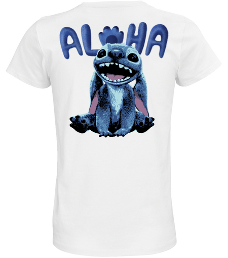 T-Shirt Manches courtes Disney de Lilo & Stitch - Aloha - S à XXL - pour Femme - blanc - Lilo & Stitch - View 2