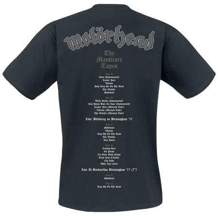 T-Shirt Manches courtes  de Motörhead - The Manticore Tapes Tracklist - S à 4XL - pour Homme - noir - Motörhead - View 2