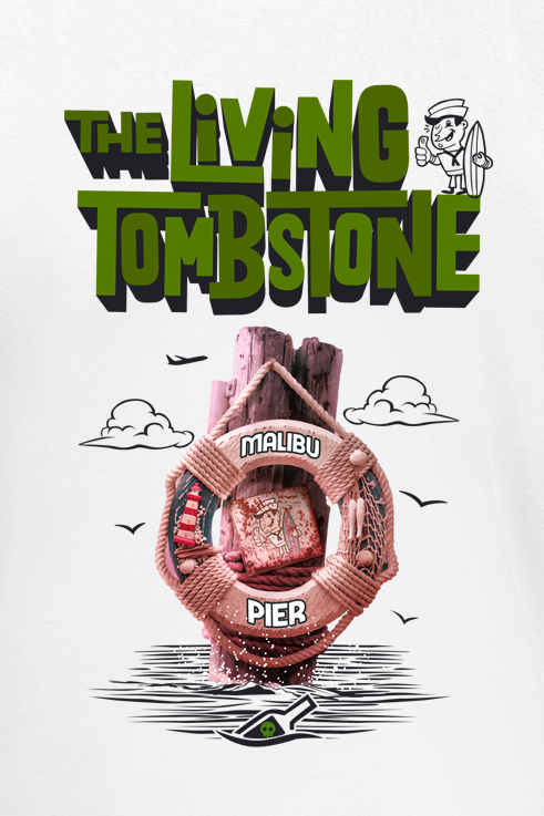 T-Shirt Manches courtes  de The Living Tombstone - Malibu Pier - S à XXL - pour Homme - blanc - The Living Tombstone - View 2