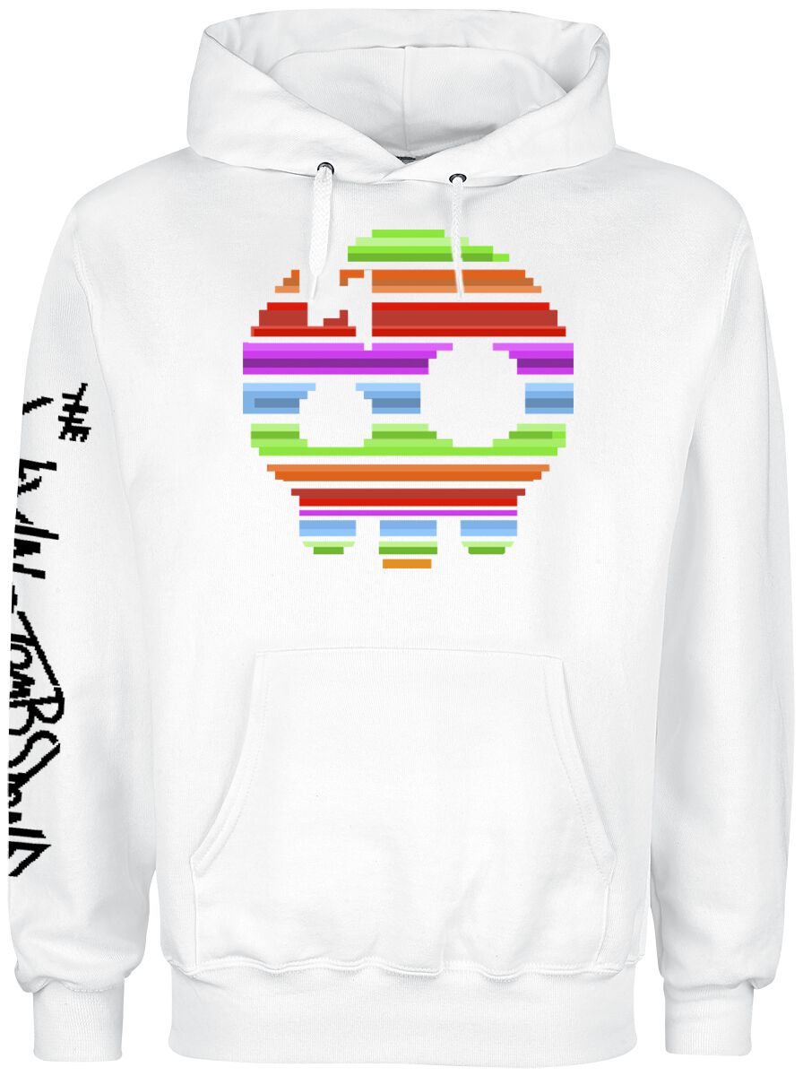 Sweat-shirt à capuche  de The Living Tombstone - 8 Bit Rainbow Skull - S à XXL - pour Homme - blanc - The Living Tombstone