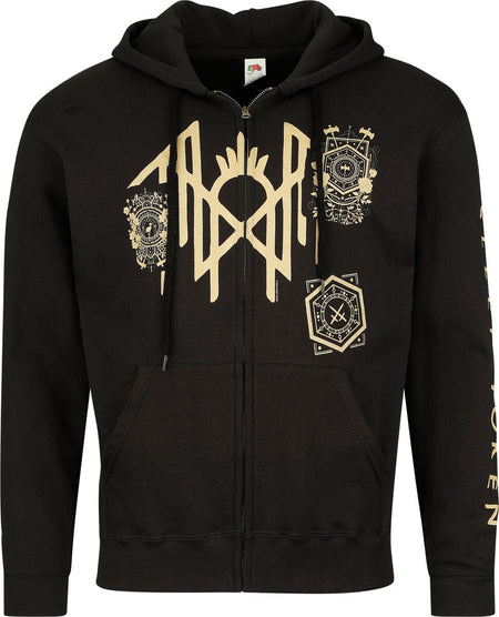 Sweat-shirt zippé à capuche  de Sleep Token - Patch Zip Hoodie - S à L - pour Homme - noir - Sleep Token
