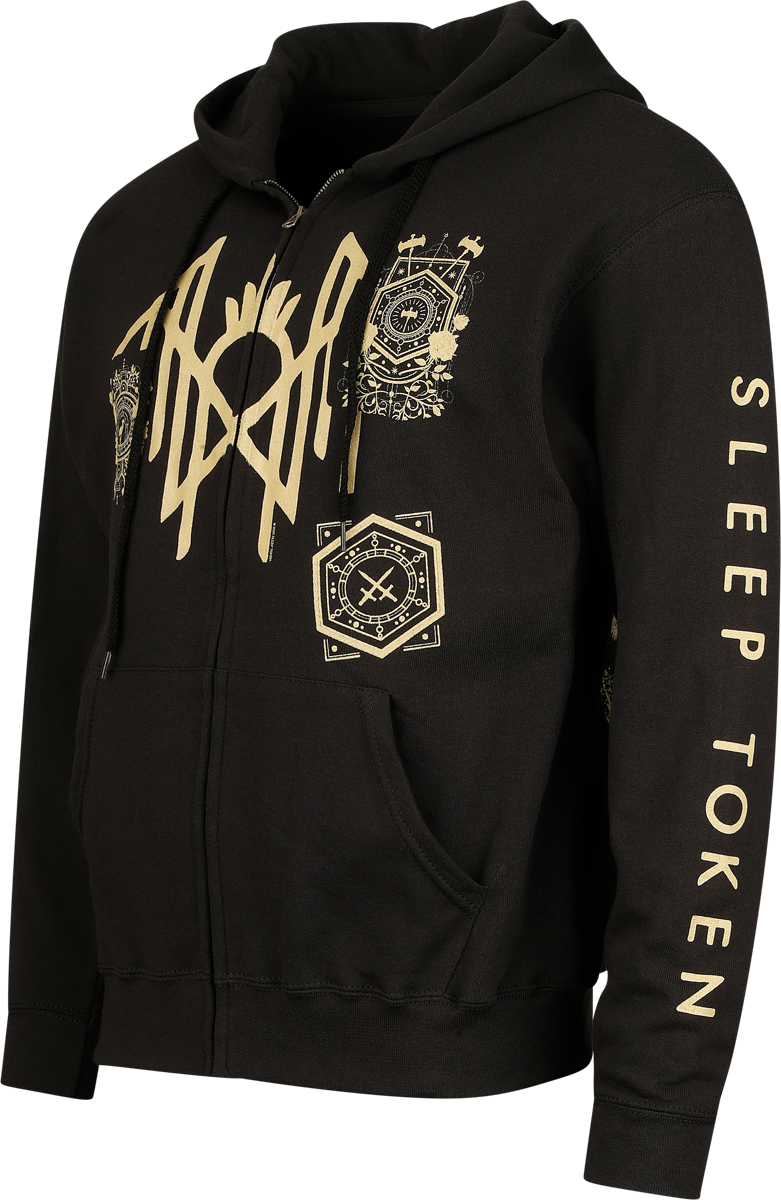 Sweat-shirt zippé à capuche  de Sleep Token - Patch Zip Hoodie - S à L - pour Homme - noir - Sleep Token - View 2