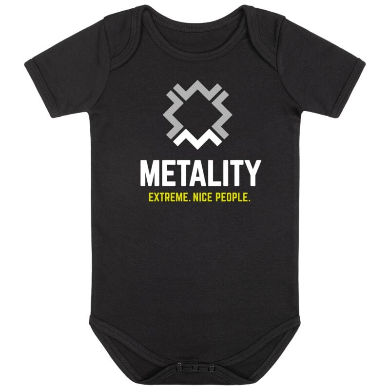 Body  de Metality - Logo - 56/62 à 80/86 - pour Enfants - noir - Metality