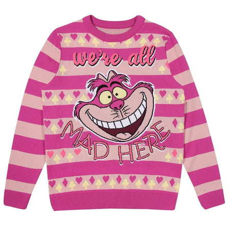 Pull tricoté Disney de Alice Au Pays Des Merveilles - All Mad Here - S à L - pour Homme - multicolore - Alice Au Pays Des Merveilles