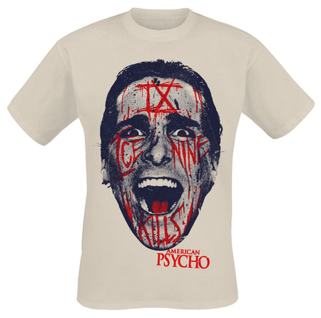 T-Shirt Manches courtes  de Ice Nine Kills - Bateman Face - S à 4XL - pour Homme - sable - Ice Nine Kills