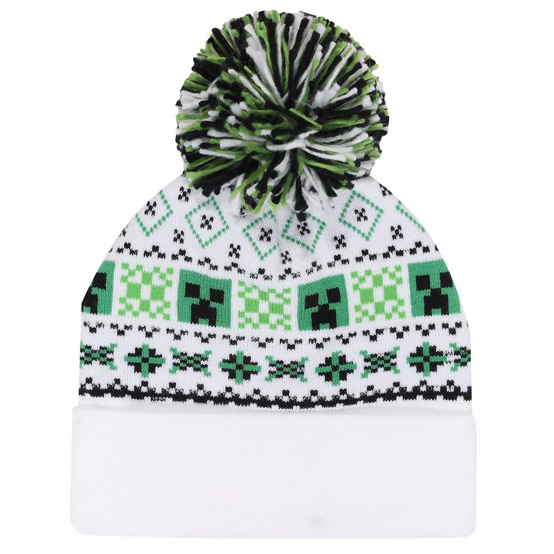 Bonnet Gaming de Minecraft - Ski Pom - pour Unisexe - noir/vert/blanc - Minecraft - View 2