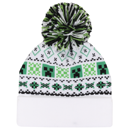 Bonnet Gaming de Minecraft - Ski Pom - pour Unisexe - noir/vert/blanc - Minecraft - View 2
