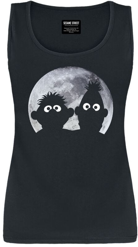 Top  de Sesame Street - Ernie und Bert - Moonlight - S à XXL - pour Femme - noir - Sesame Street