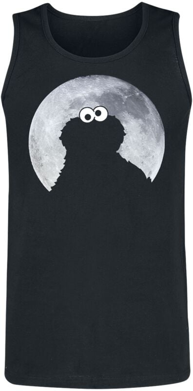 Débardeur  de Sesame Street - Krümelmonster - Moonlight - Cookie Monster - S à L - pour Homme - noir - Sesame Street