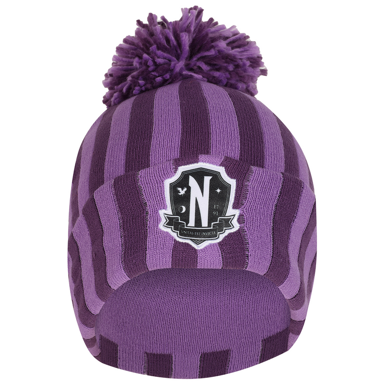 Bonnet  de Wednesday - Nevermore Logo - pour Unisexe - lilas - Wednesday - View 2