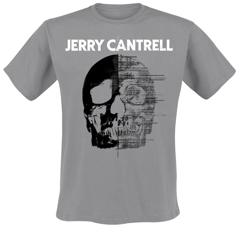 T-Shirt Manches courtes  de Cantrell, Jerry - Bone To Code - S à 4XL - pour Homme - anthracite - Cantrell, Jerry
